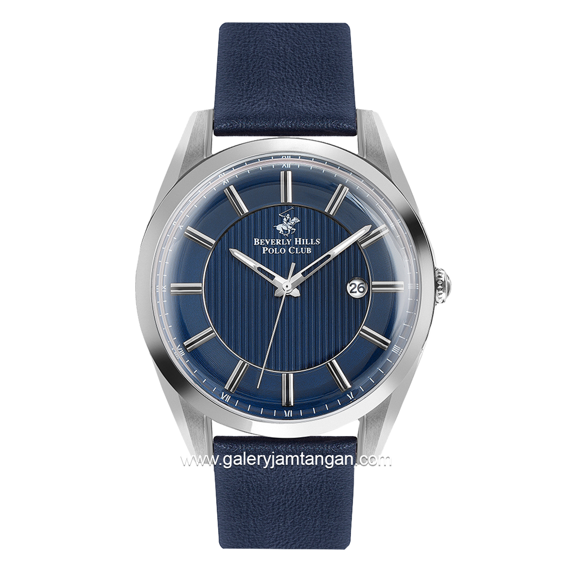 Beverly Hills Polo Club BP3219X.399 Blue Silver Leather Strap