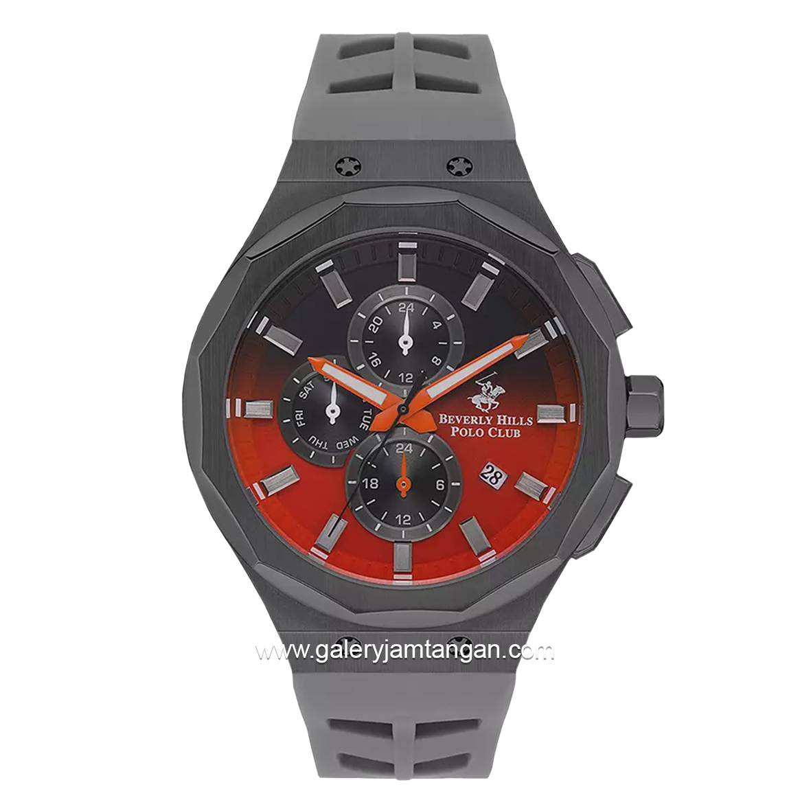 Beverly Hills Polo Club BP3535X.006 Grey Silicone Dial Red Multifunction