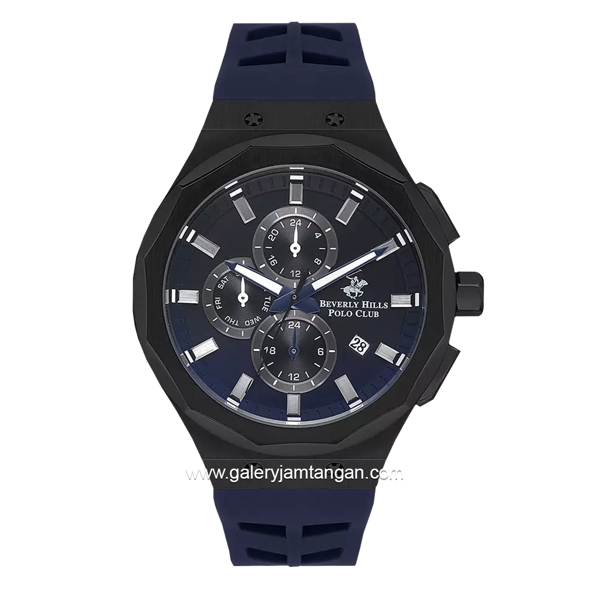 Beverly Hills Polo Club BP3535X.699 Navy Black Silicone Quartz Watch