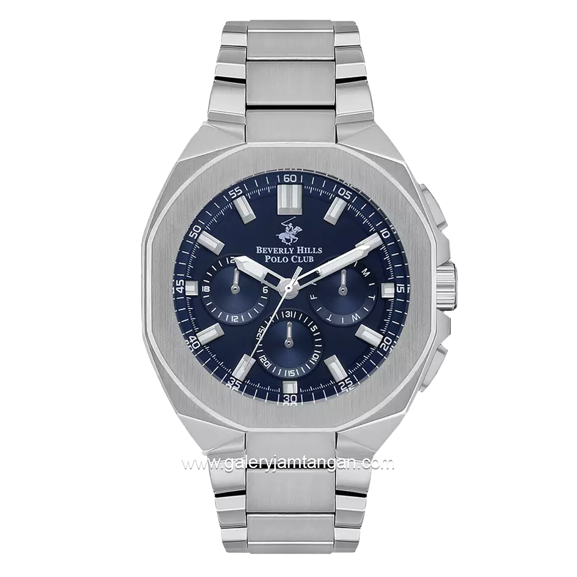 Beverly Hills Polo Club BP3537X.390 Silver Dial Blue Multifunction Stainless Steel