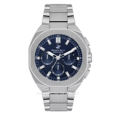 Beverly Hills Polo Club BP3537X.390 Silver Dial Blue Multifunction Stainless Steel