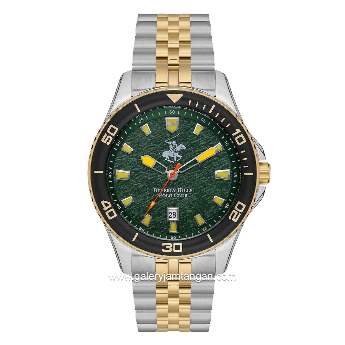 Beverly Hills Polo Club BP3559X.270 Silver Gold Dial Green Stainless Steel