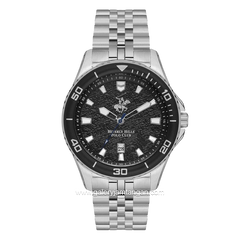 Beverly Hills Polo Club BP3559X.350 Silver Dial Black Stainless Steel