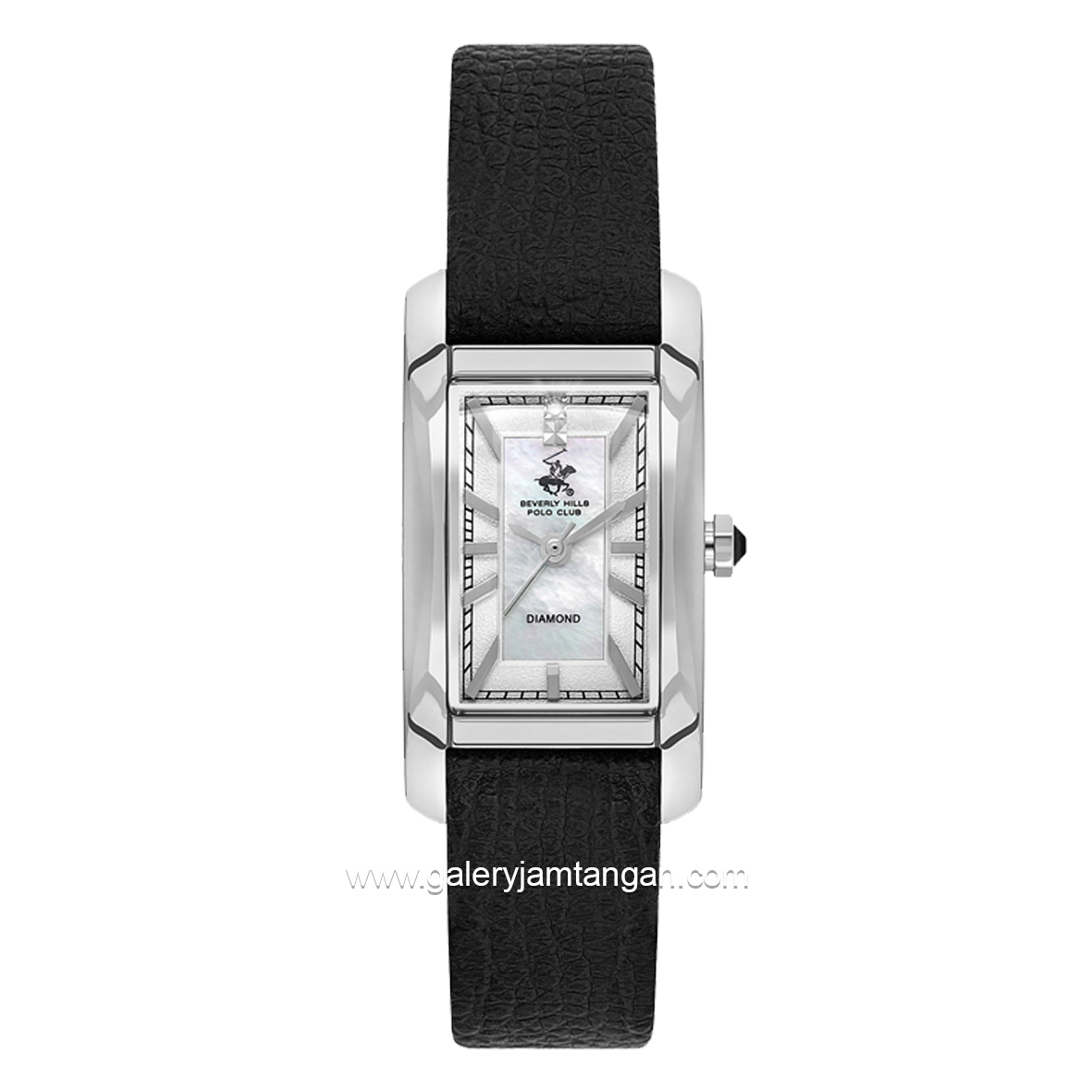 Beverly Hills Polo Club BP3613C.321 Black Silver Leather Strap
