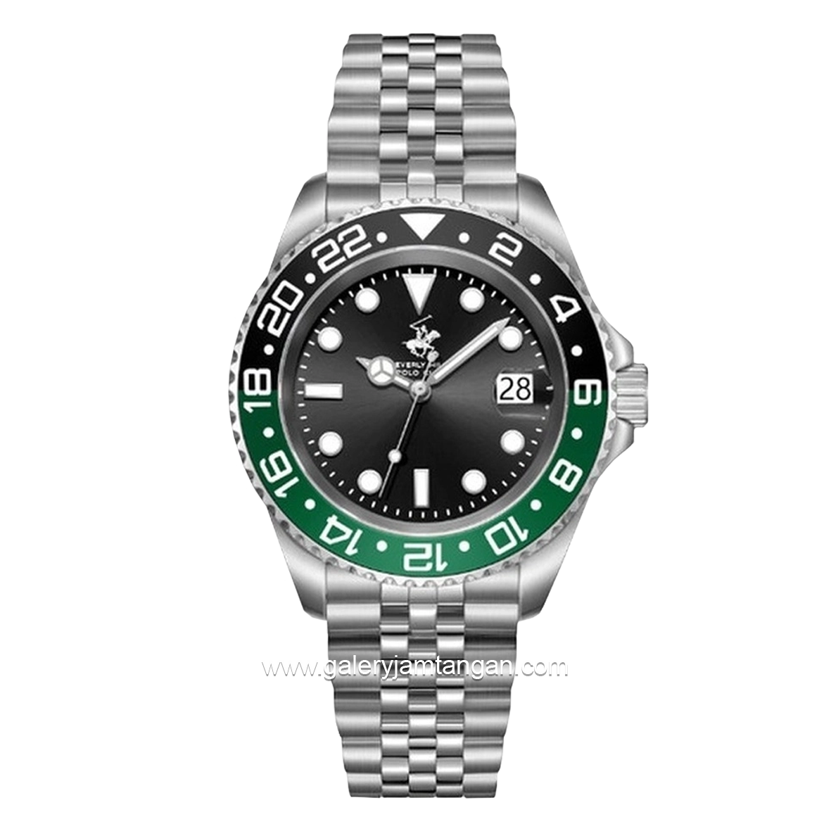BEVERLY HILLS POLO CLUB BP3641X.350 Silver Dial Black Stainless Steel