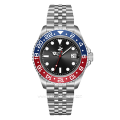 BEVERLY HILLS POLO CLUB BP3641X.358 Silver Dial Black Stainless Steel