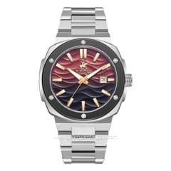 Beverly Hills Polo Club BP3655X.380 Silver Black Stainless Steel