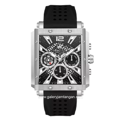 BEVERLY HILLS POLO CLUB BP3661X.351 Black Silver Rubber Strap