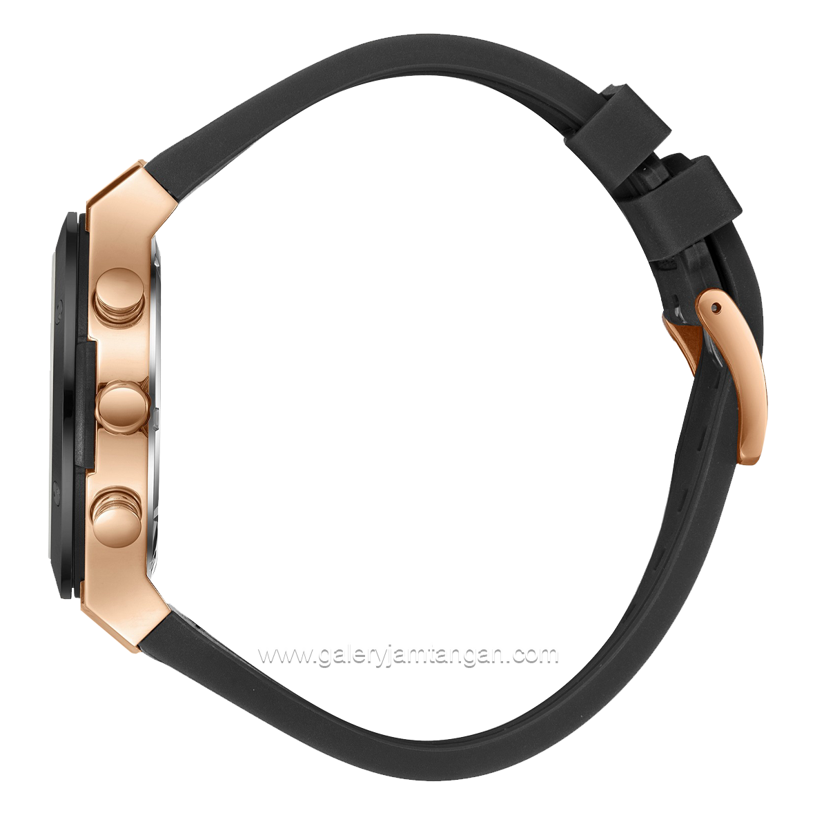 Beverly Hills Polo Club BP3690X.451 Black Rosegold Leather Strap