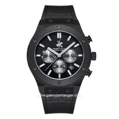 BEVERLY HILLS POLO CLUB BP3690X.651 Full Black Silicone Leather Strap