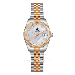 BEVERLY HILLS POLO CLUB BP3707X.520 Silver Gold Mother Of Pearl Dial Stainless Steel