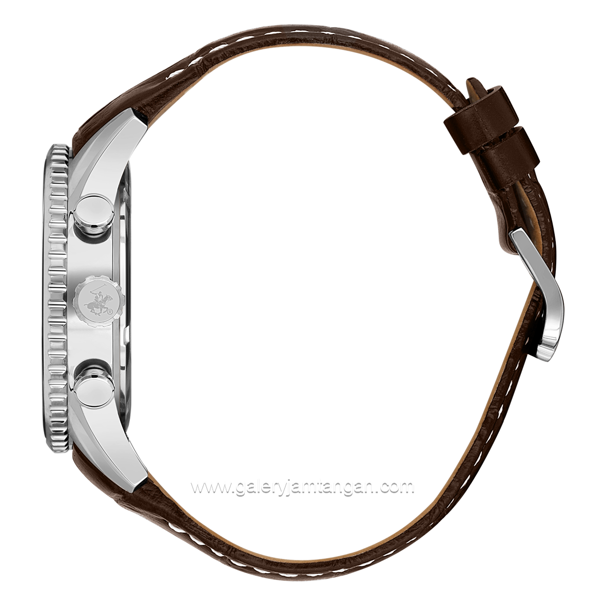 BEVERLY HILLS POLO CLUB BP3723X.372 Brown Dial Green Leather Strap