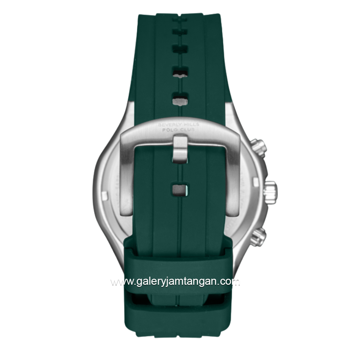 BEVERLY HILLS POLO CLUB BHPC BP3822X.375 Green Silicone Strap