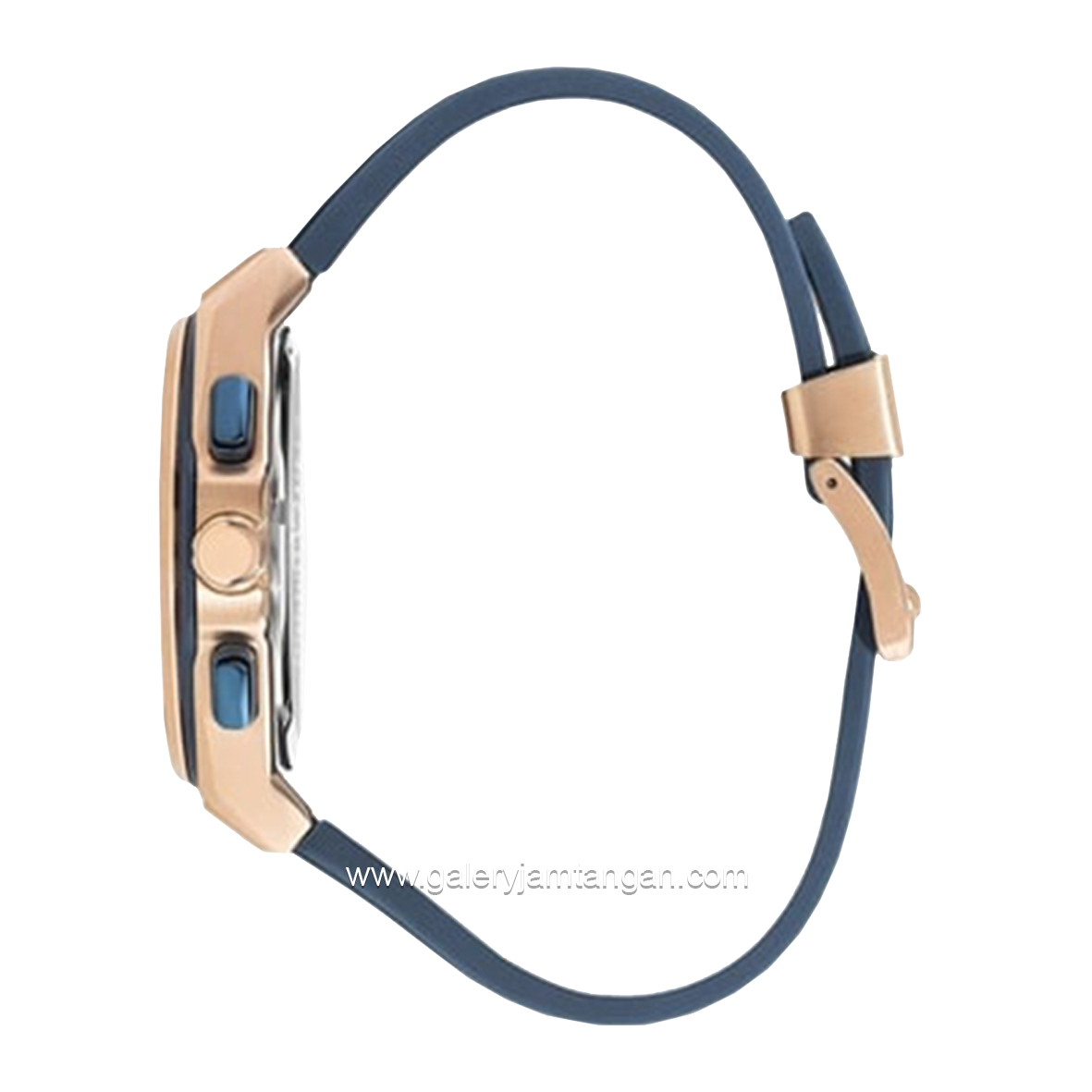 Beverly Hills Polo Club BP3206X.999 Blue Rosegold Rubber Strap