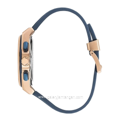 Beverly Hills Polo Club BP3206X.999 Blue Rosegold Rubber Strap