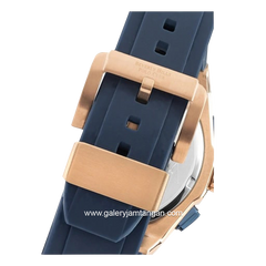 Beverly Hills Polo Club BP3206X.999 Blue Rosegold Rubber Strap
