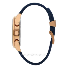 Beverly Hills Polo Club BP3337X.499 Blue Rosegold Rubber Strap