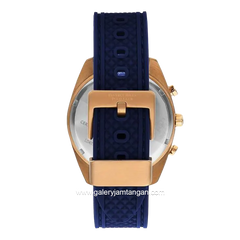 Beverly Hills Polo Club BP3337X.499 Blue Rosegold Rubber Strap