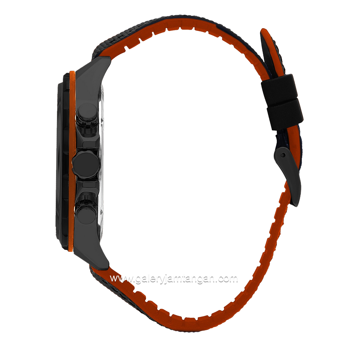 Beverly Hills Polo Club BP3402X.651 Black List Orange Rubber Strap