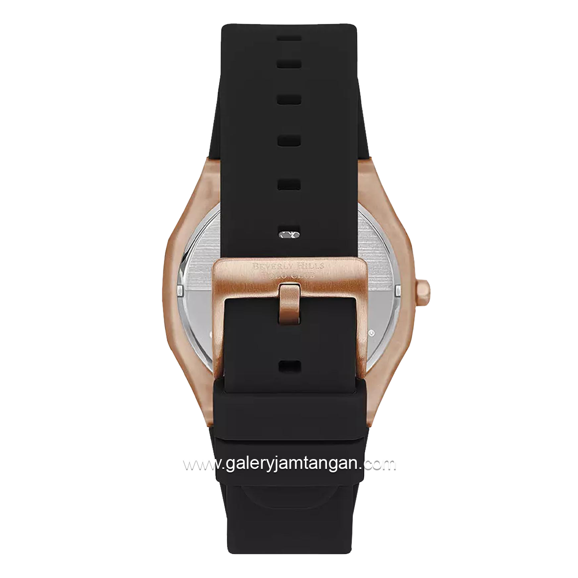 Beverly Hills Polo Club BP3543X.451 Automatic Black Rosegold Rubber Strap