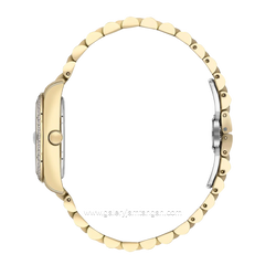 Beverly Hills Polo Club BP3596C.170 Gold Dial Green Floral Stainless Steel