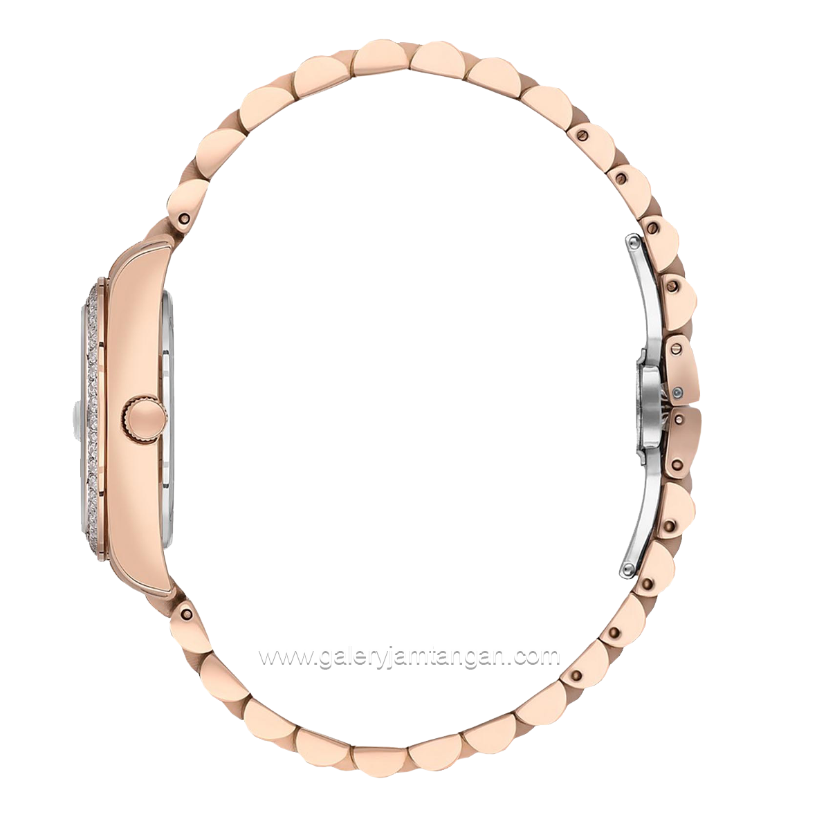 Beverly Hills Polo Club BP3596C.490 Rosegold Dial Blue Floral Stainless Steel