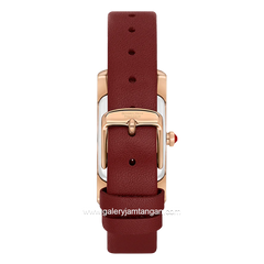 BEVERLY HILLS POLO CLUB BP3613C.428 Red Rosegold Leather Strap