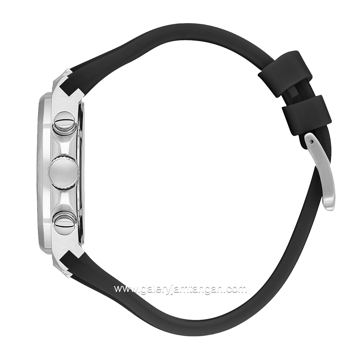 Beverly Hills Polo Club BP3623X.351 Black Black Silver Rubber Strap