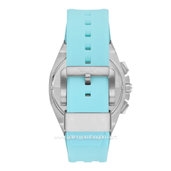 Beverly Hills Polo Club BP3624X.350 Blue Silver Multifunction Silicone Strap