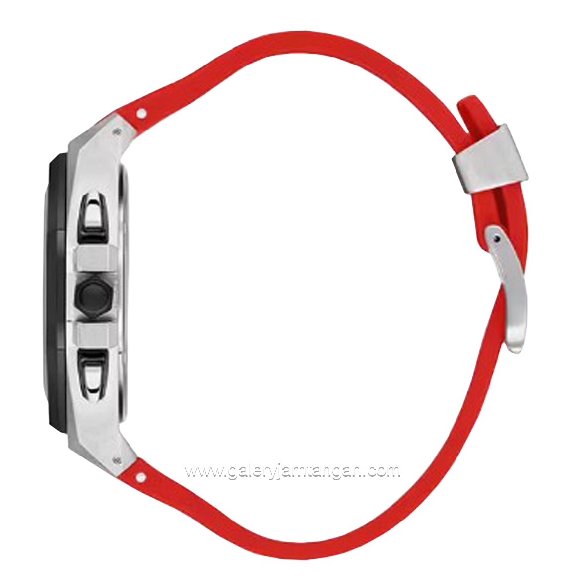 Beverly Hills Polo Club BP3624X.358 Watch Red Silver Black Multifunction Silicone Strap