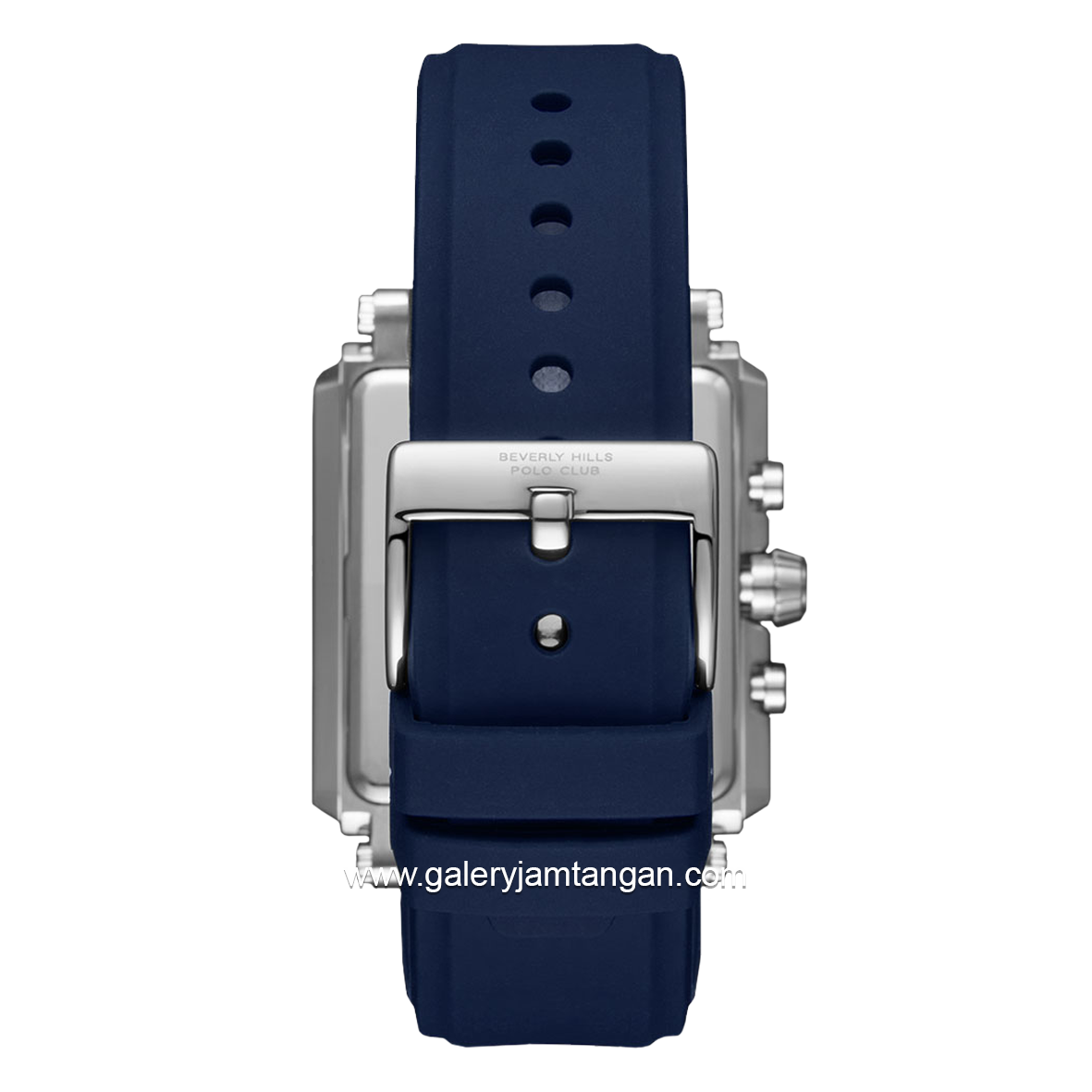 BEVERLY HILLS POLO CLUB BP3661X.399 Navy Silver Rubber Strap