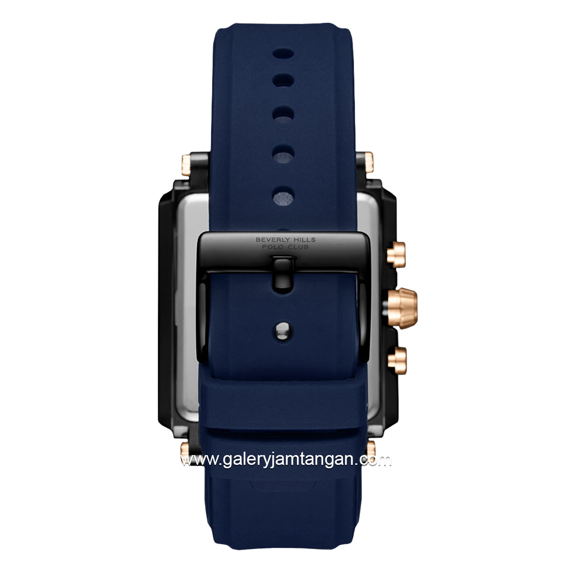 BEVERLY HILLS POLO CLUB BP3661X.699 Navy Black Rubber Strap