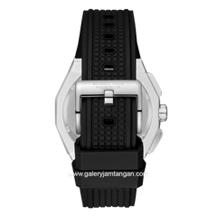 BEVERLY HILLS POLO CLUB BP3718X.351 Black Silver Rubber Strap
