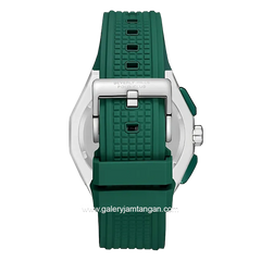 BEVERLY HILLS POLO CLUB BP3718X.375 Green Silver Rubber Strap