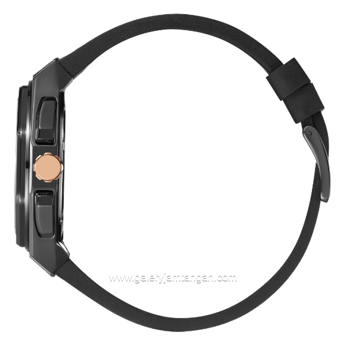 BEVERLY HILLS POLO CLUB BP3719X.055 Multi Function Brown Dial Black Silicone Strap
