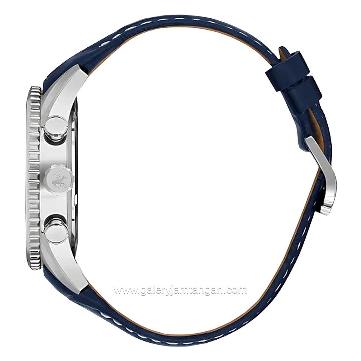 BEVERLY HILLS POLO CLUB BP3723X.399 Navy Silver Leather Strap