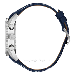 BEVERLY HILLS POLO CLUB BP3723X.399 Navy Silver Leather Strap