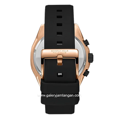 BEVERLY HILLS POLO CLUB BP3730X.461 Multi Function Black Rosegold Silicone Strap