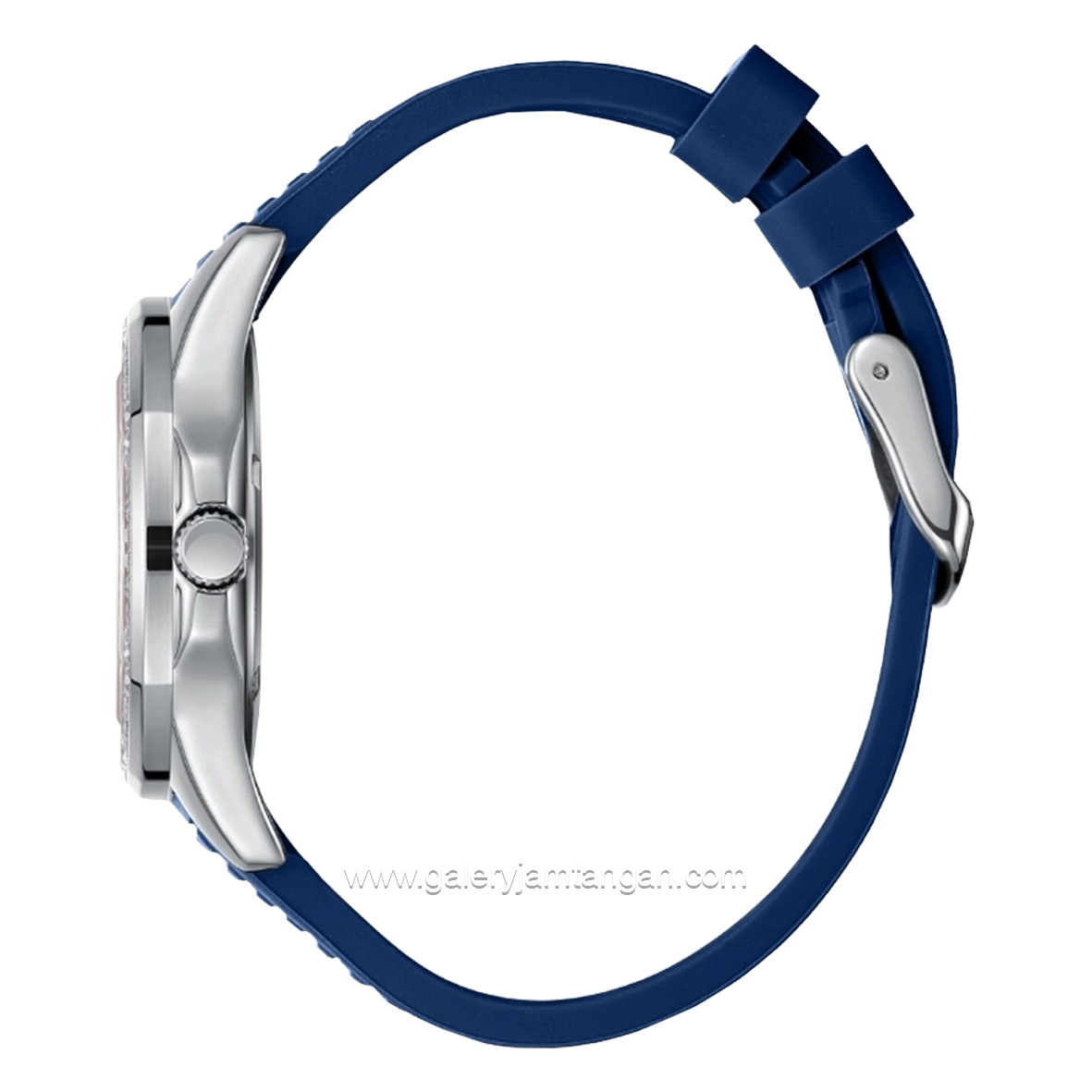 BEVERLY HILLS POLO CLUB BP3735C.399 Multi Function Navy Silver Silicone Strap