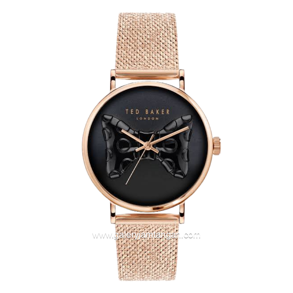 TED BAKER PHYLIPA BOW BKPPHS304UO Rosegold Dial Black Stainless Steel Strap