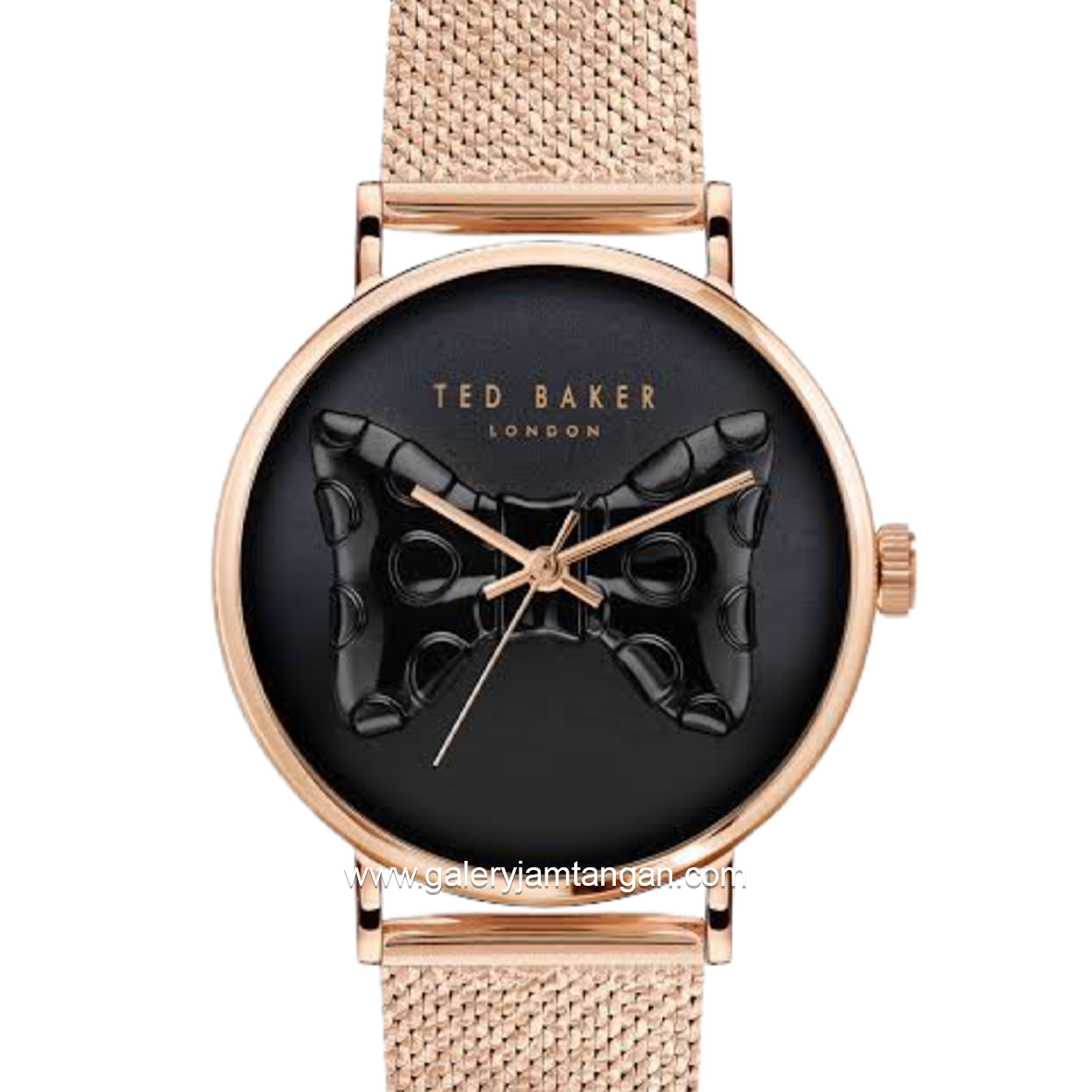 TED BAKER PHYLIPA BOW BKPPHS304UO Rosegold Dial Black Stainless Steel Strap