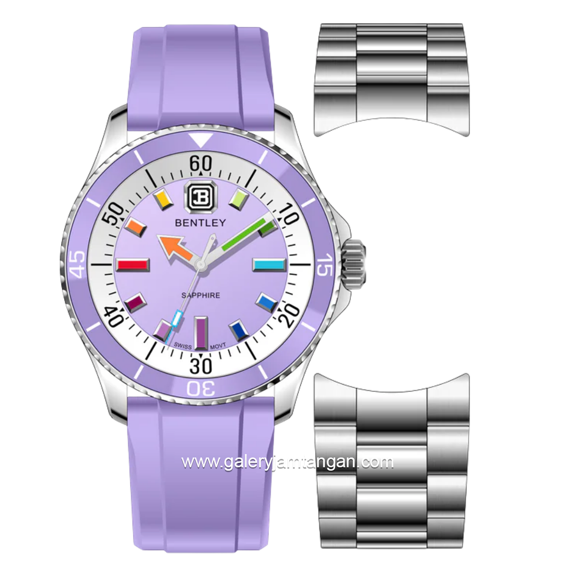 BENTLEY BL-20-23 Full Purple Rubber Strap
