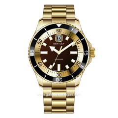 BENTLEY BL-20-32 Gold Dial Brown Stainless Steel Strap
