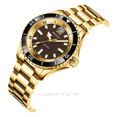 BENTLEY BL-20-32 Gold Dial Brown Stainless Steel Strap