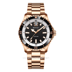 BENTLEY BL-20-48 Rosegold Dial Black Stainless Steel Strap
