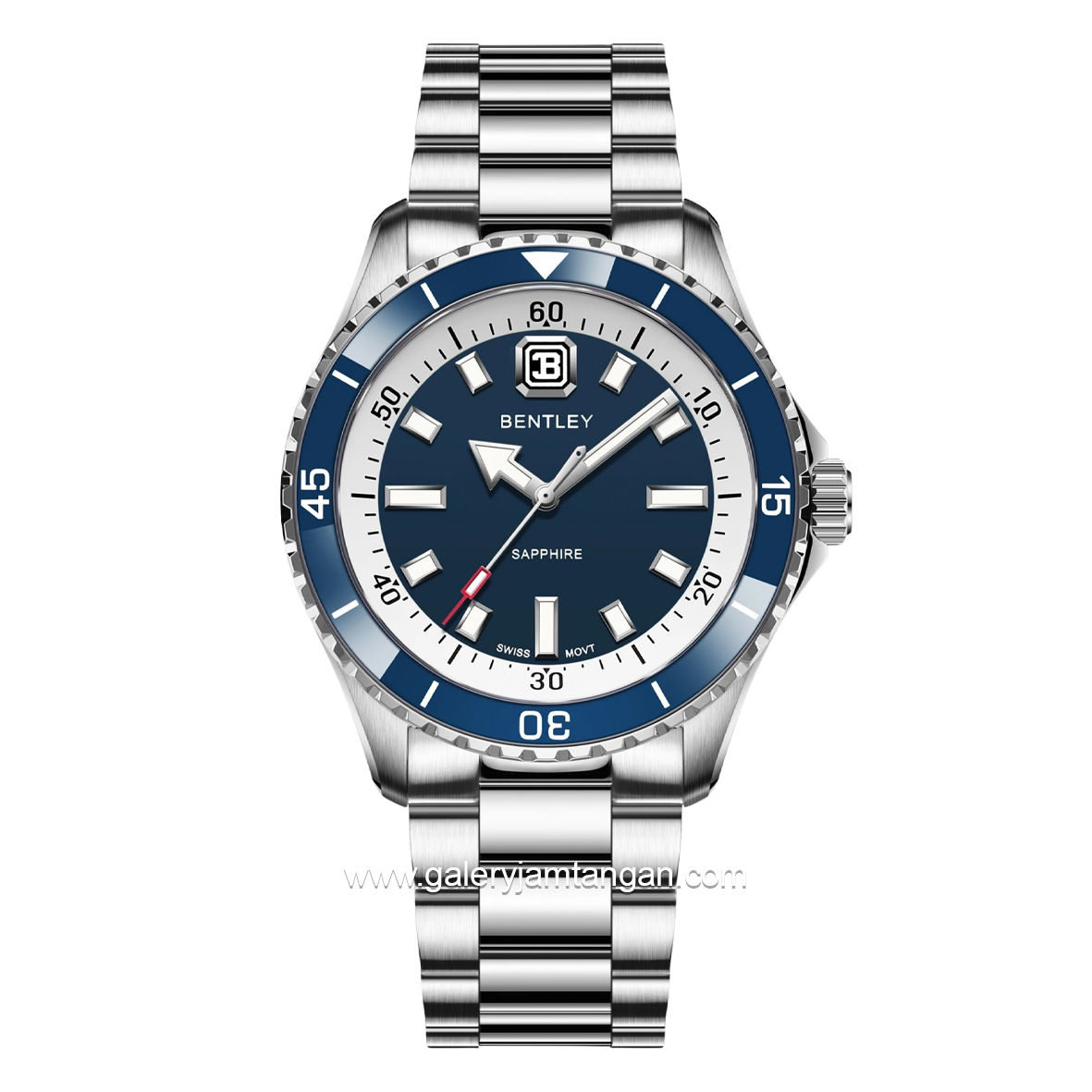 BENTLEY BL-20-58 Silver Dial Blue Stainless Steel Strap