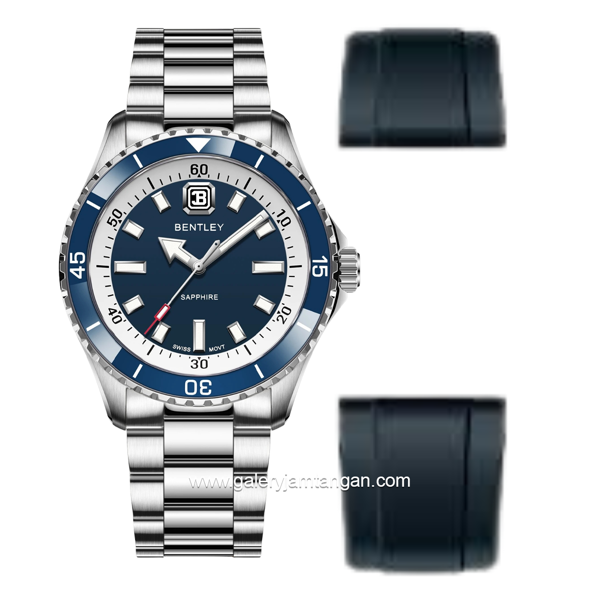 BENTLEY BL-20-58 Silver Dial Blue Stainless Steel Strap