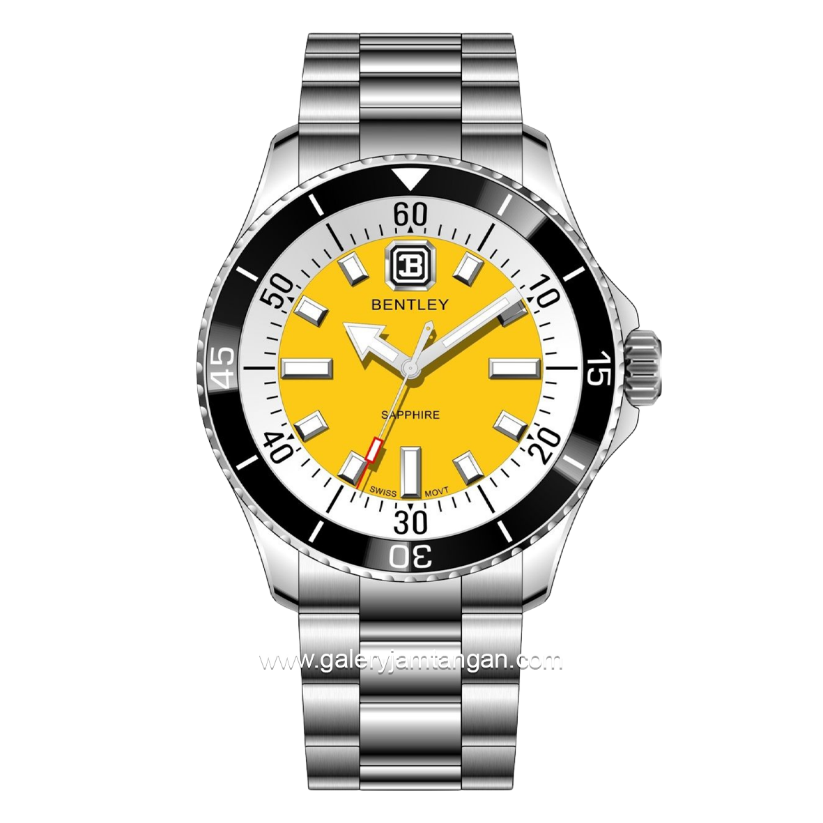 BENTLEY BL-20-60 Silver Dial Yellow Stainless Steel Strap