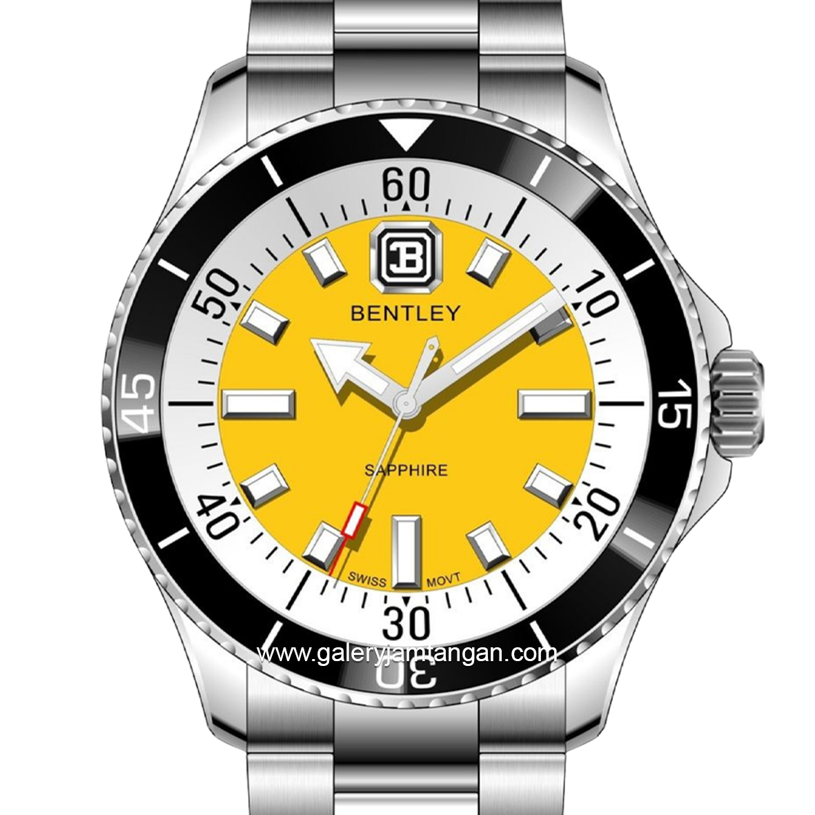 BENTLEY BL-20-60 Silver Dial Yellow Stainless Steel Strap