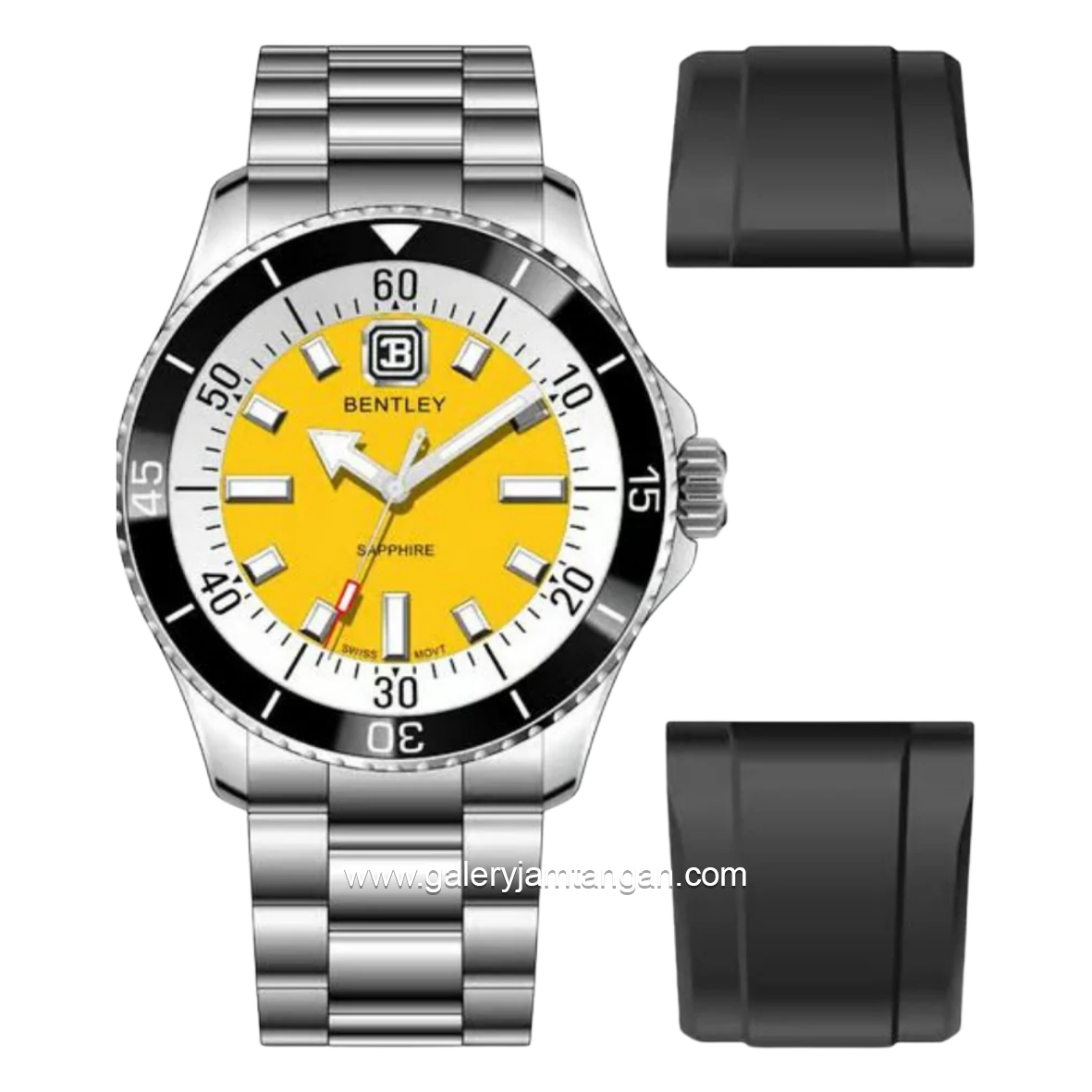 BENTLEY BL-20-60 Silver Dial Yellow Stainless Steel Strap